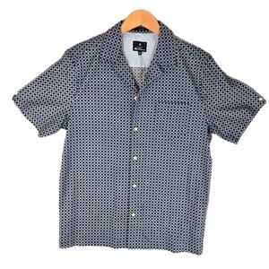 Ben Sherman Mens Wellsburg Shirt Sz S Diamond Print Short Sleeve Summer Days*
